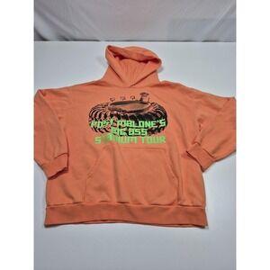 Posty Co Hoodie Mens XL Orange Post Malone Big Ass Stadium Tour Graphic Fleece
